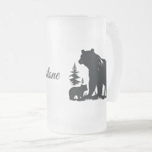 Björn av glaset Mugg-Yellowstone, frostat Ölglas