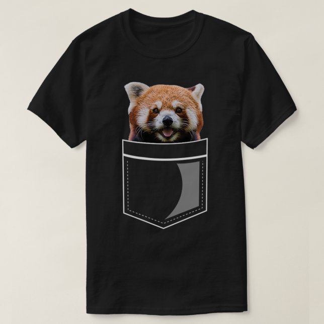 Björn av rödpanda i bröstkorgsmatta (L T Shirt (Design framsida)