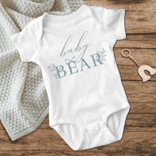 Björn av vintage utan tidvatten Blommigt Blue Baby T Shirt