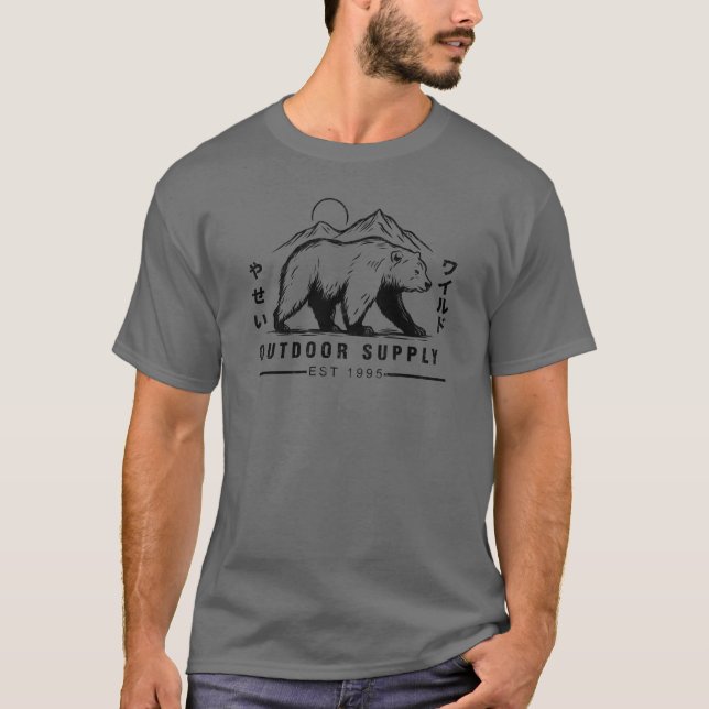 Björn äventyrs utomhus leverans t shirt (Framsida)