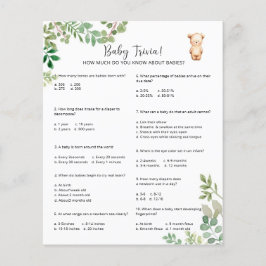 Björn Baby Fakta | Baby Shower Lek