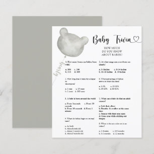 Björn Baby Fakta   Baby Shower Spel