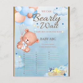 Björn Baby Shower Pojklek