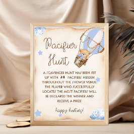 Björn baby shower smokfisk jakt spel skylt