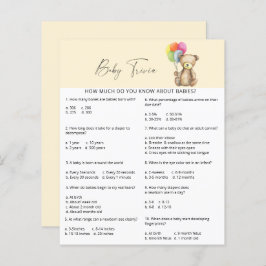 Björn - Baby Trivia | Baby Shower Spel