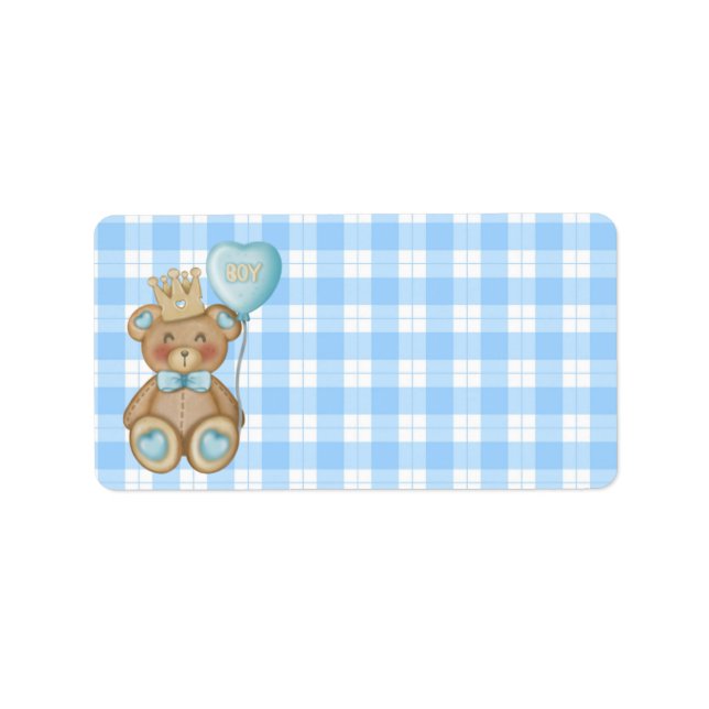 Björn Babyshower Adressetiketter (Framsidan)