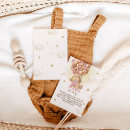 Björn ballonger Boho Beige Rosa Bok Begäran Tilläggskort