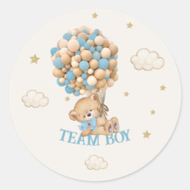 Björn Ballonger Team pojke Spel Runt Klistermärke
