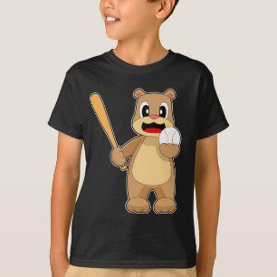 Björn Baseboll Basebollträ T Shirt