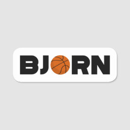 Bjorn Basketball Namn bricka Namnbricka
