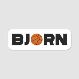 Bjorn Basketball Namn bricka Namnbricka