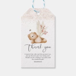 Björn & Biet Första Födelsedags Tackkort Presentetikett