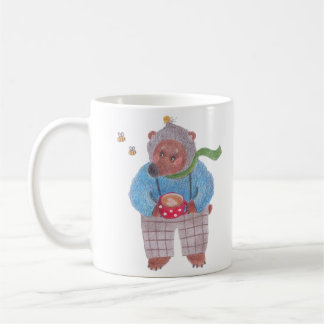 Björn, bin och cappuccino kaffemugg