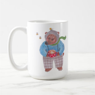 Björn, bin och cappuccino kaffemugg