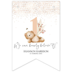 Björn & Binas Första Födelsedag Vimplar