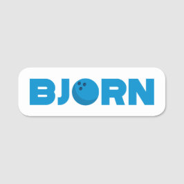 Bjorn bowling namnbricka