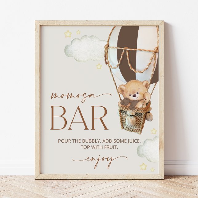 Björn, brun ballong, Luftballong, Momosa Pub Poster (Skapare uppladdad)