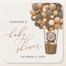 Björn, Brunt ballonger, Luftballong, babyskor Underlägg Papper Kvadrat