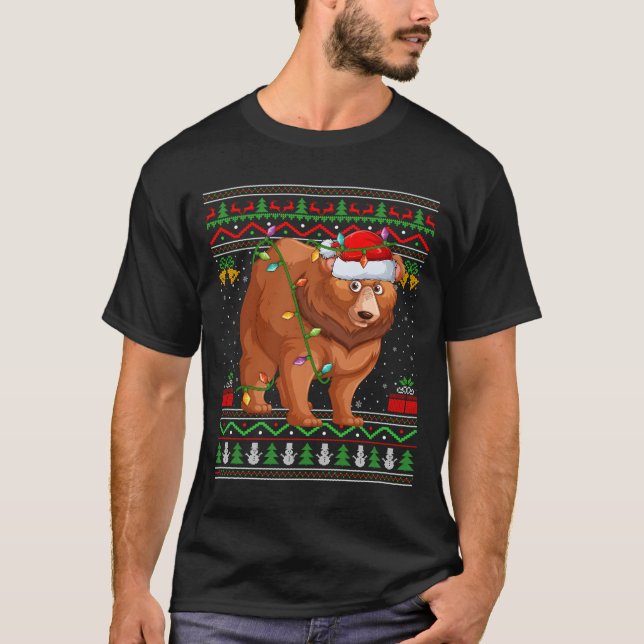 Björn Djur Ful Gråbjörn T Shirt (Framsida)