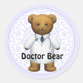 Björn doktor - Nalle Runt Klistermärke