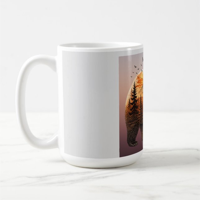 Björn Dubbelexponering Skog Kaffemugg (Vänster)