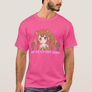 Björn eller inälvor ej Modiga - Toppen Kawaii Chib T Shirt