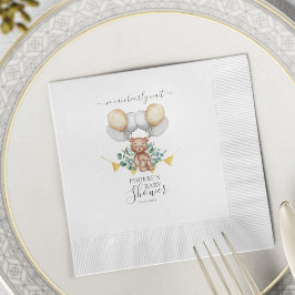 Björn Eukalyptus Knappt Väntar Baby Shower Papper Pappersservett