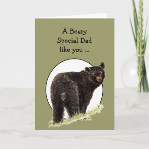 Björn Fars dag Humor för Speciella Beary Pappa Kort