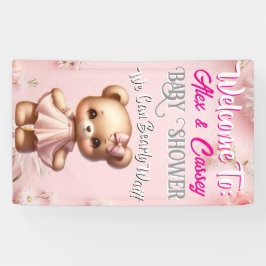 Björn Flicka Babyfirande Banner