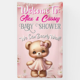 Björn Flicka Babyfirande Banner