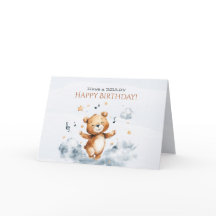 Björn-födelsedag Vikbart gratulationskort