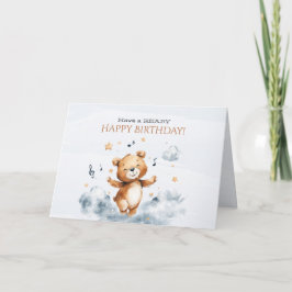 Björn-födelsedag Vikbart gratulationskort Tack Kort