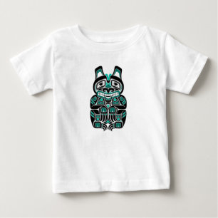 Björn för ande för krickablåttHaida på svart T-shirt