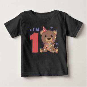 Björn för den första födelsedagen för barn 1 år Ba T Shirt