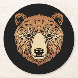 Björn för hösten underlägg papper rund