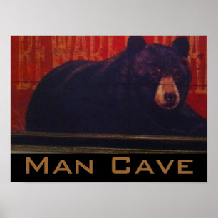 Björn för mangrottasvart poster