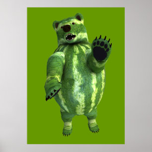 Björn för medborgarevattenmelondag poster