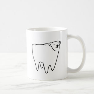 Björn för tand för kindtandbjörn polar kaffemugg