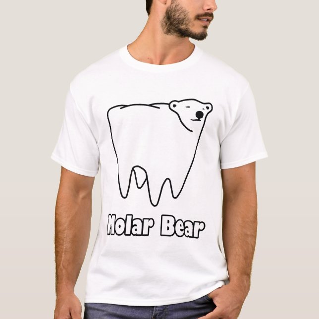 Björn för tand för kindtandbjörn polar t shirt (Framsida)