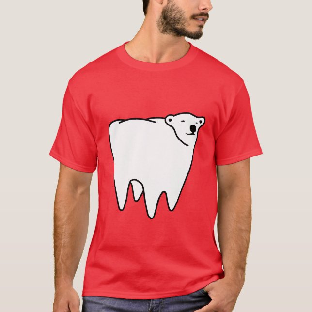 Björn för tand för kindtandbjörn polar tröja (Framsida)