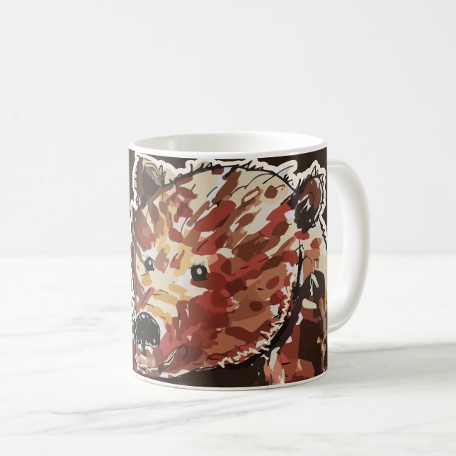 Björn funderar över vinterdvala kaffemugg (Framsida höger)