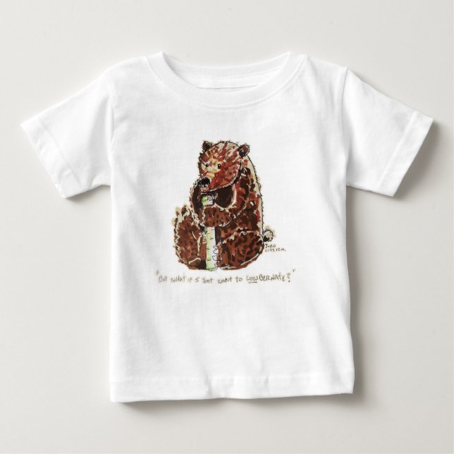 Björn funderar över vinterdvala t shirt (Framsida)