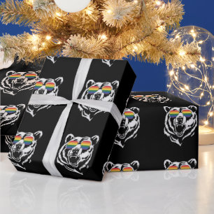 Björn Gay Hbtq Regnbåge Solglasögon Pride Flagga Presentpapper