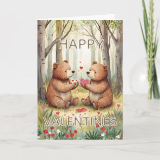 Björn Glad Valentines  Kort