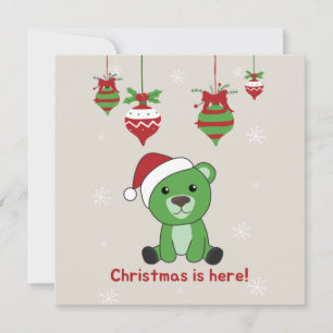 Björn God Jul Vinterdjur Björnar Inbjudan