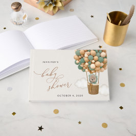 Björn, Grönt, Luftballong, babyskor Gästböcker