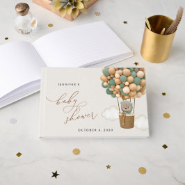 Björn, Grönt, Luftballong, babyskor Gästböcker