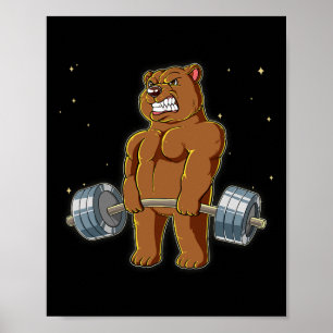 Björn Gym Vikt Träning Deadlift Poster