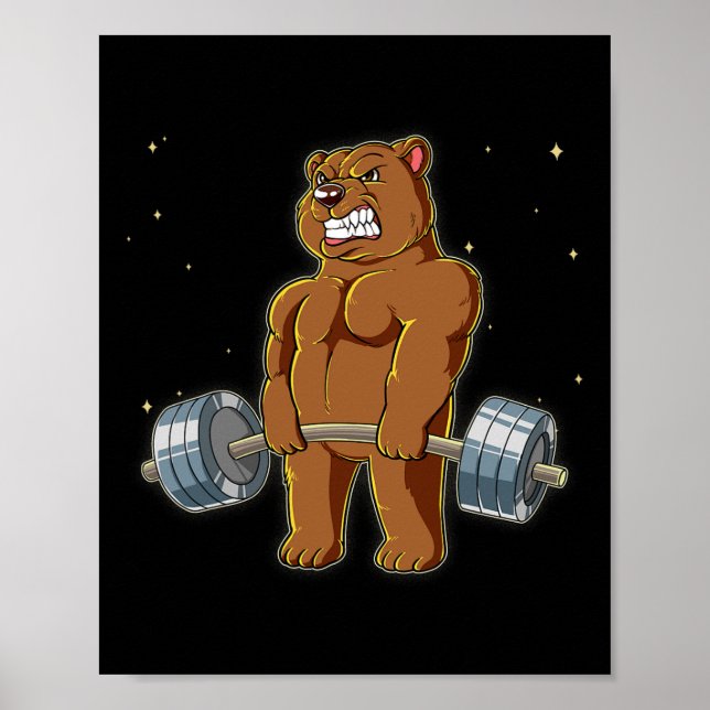 Björn Gym Vikt Träning Deadlift Poster (Framsidan)