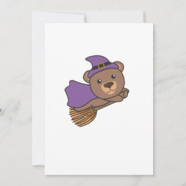 Björn Halloween Häxa Barn Häxor Kostym Julkort